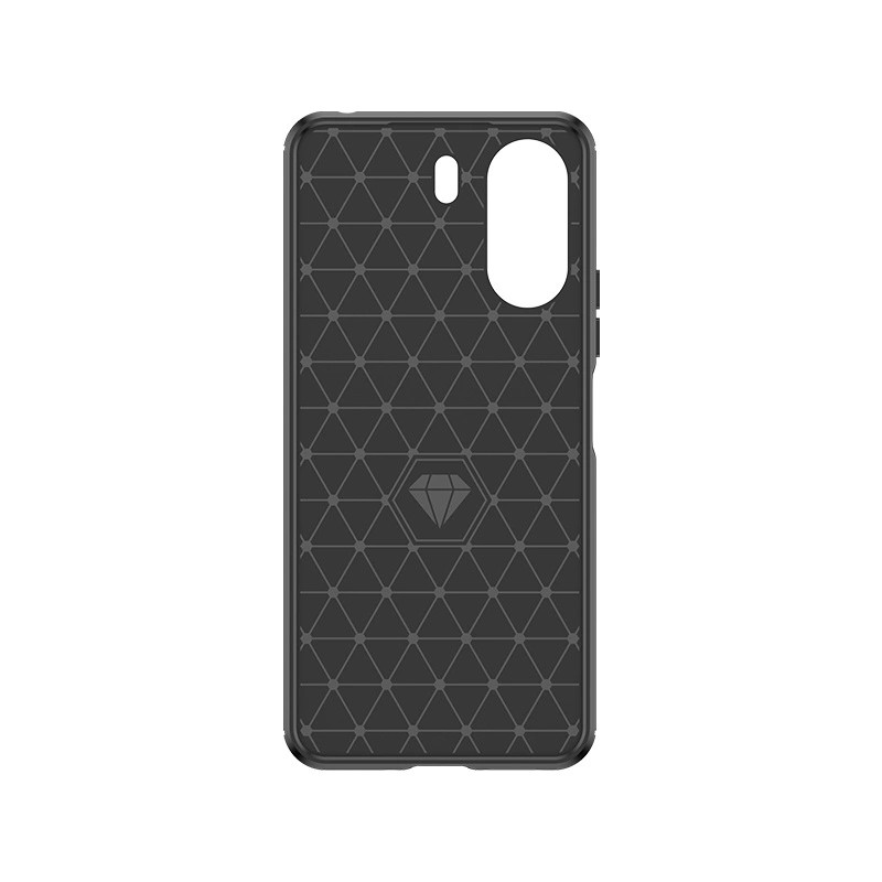 Etui Carbon Case Xiaomi Redmi 13c rugalmas szilikon tok - fekete