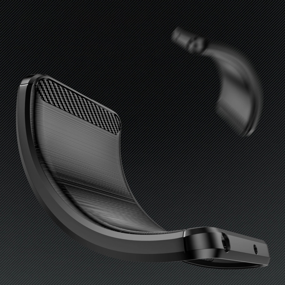 Etui Carbon Case Xiaomi Redmi 13c rugalmas szilikon tok - fekete
