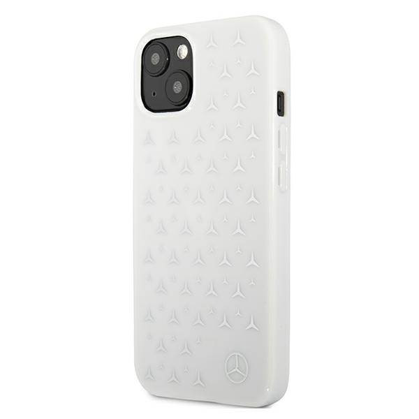 Mercedes MEHCP13SESPWH iPhone 13 mini 5,4" fehér ezüst csillag mintás keménytok Mercedes MEHCP13SESPWH iPhone 13 mini 5,4" fehér ezüst csillag mintás keménytok