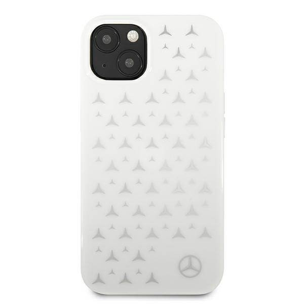 Mercedes MEHCP13SESPWH iPhone 13 mini 5,4" fehér ezüst csillag mintás keménytok Mercedes MEHCP13SESPWH iPhone 13 mini 5,4" fehér ezüst csillag mintás keménytok