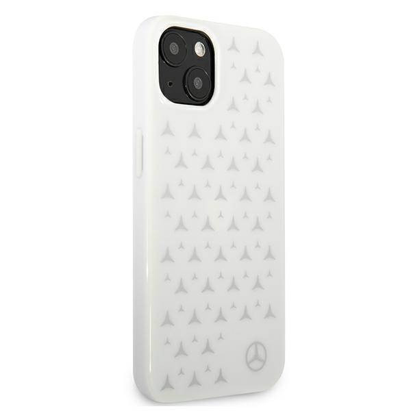 Mercedes MEHCP13SESPWH iPhone 13 mini 5,4" fehér ezüst csillag mintás keménytok Mercedes MEHCP13SESPWH iPhone 13 mini 5,4" fehér ezüst csillag mintás keménytok
