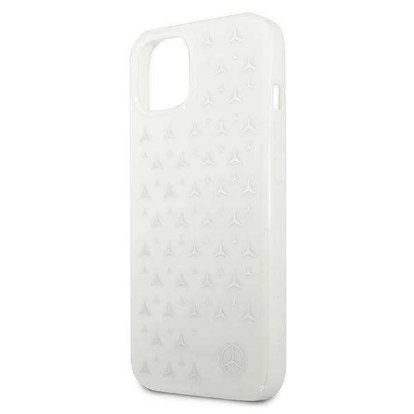 Mercedes MEHCP13SESPWH iPhone 13 mini 5,4" fehér ezüst csillag mintás keménytok Mercedes MEHCP13SESPWH iPhone 13 mini 5,4" fehér ezüst csillag mintás keménytok