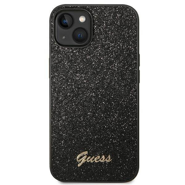 Guess GUHCP14MHGGSHK iPhone 14 Plus 6.7" fekete keménytok Glitter Script