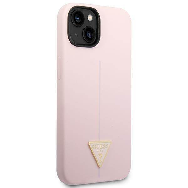 Guess GUHCP14MSLTGU iPhone 14 Plus 6.7" lila keménytok Szilikon háromszög