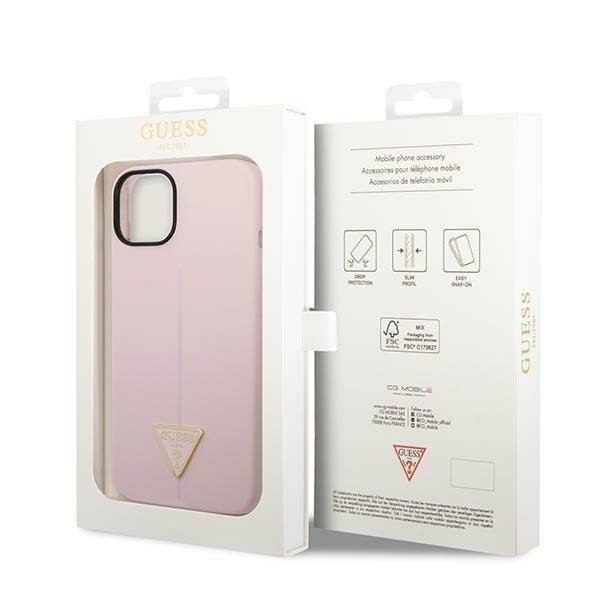 Guess GUHCP14MSLTGU iPhone 14 Plus 6.7" lila keménytok Szilikon háromszög