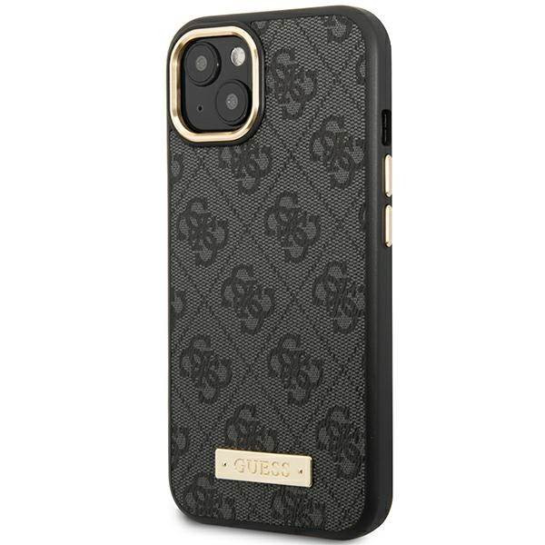 Guess GUHMP14MU4GPRK iPhone 14 Plus 6.7" fekete keménytok 4G Logo Plate MagSafe