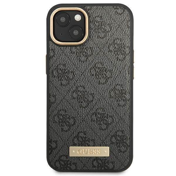 Guess GUHMP14MU4GPRK iPhone 14 Plus 6.7" fekete keménytok 4G Logo Plate MagSafe