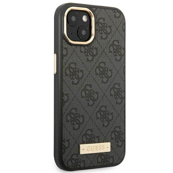 Guess GUHMP14MU4GPRK iPhone 14 Plus 6.7" fekete keménytok 4G Logo Plate MagSafe