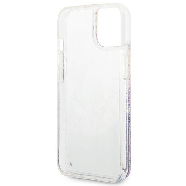 Guess GUHCP14MLFLSU iPhone 14 Plus 6.7" lila keménytok Flower Liquid Glitter