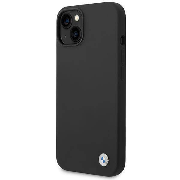 Etui BMW BMHCP14MSILBK iPhone 14 Plus 6,7" fekete szilikon fém logó tok