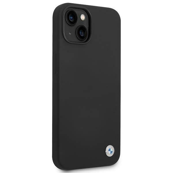 Etui BMW BMHCP14MSILBK iPhone 14 Plus 6,7" fekete szilikon fém logó tok