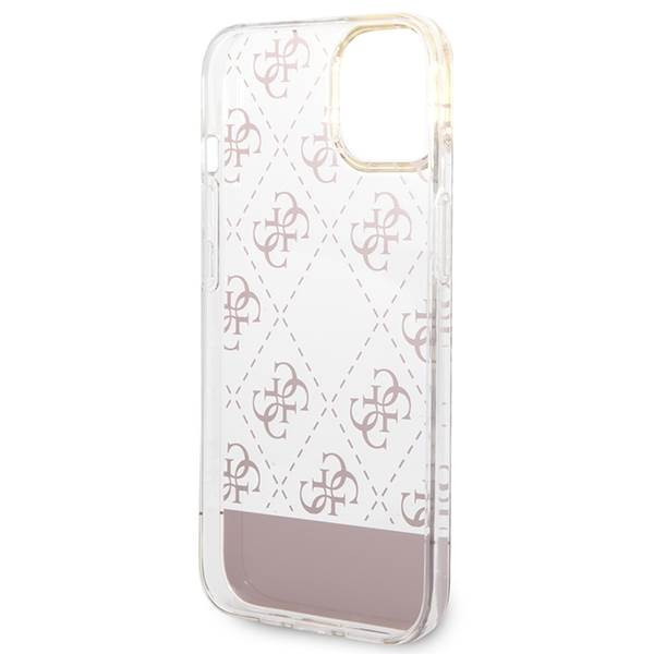 Guess GUHCP14MHG4MHP iPhone 14 Plus 6.7" rózsaszín keménytok 4G Pattern Script