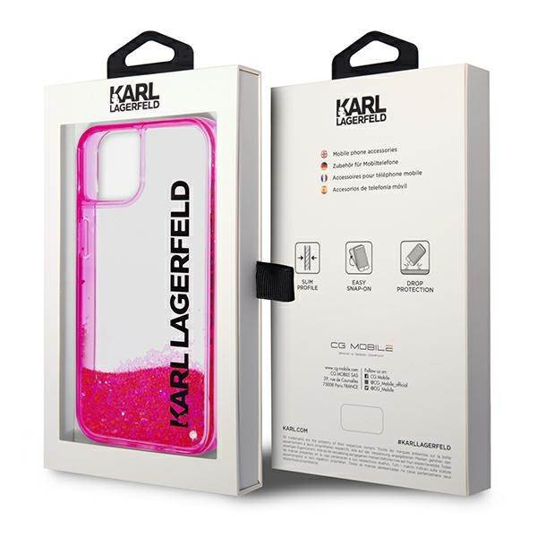 Karl Lagerfeld KLHCP14MLCKVF iPhone 14 Plus 6,7" rózsaszín keménytok folyékony Glitter Karl Lagerfeld KLHCP14MLCKVF iPhone 14 Plus 6,7" rózsaszín keménytok folyékony Glitter
