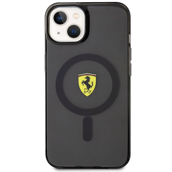 Ferrari FEHMP14MURKK iPhone 14 Plus 6.7" fekete keménytok áttetsző Magsafe