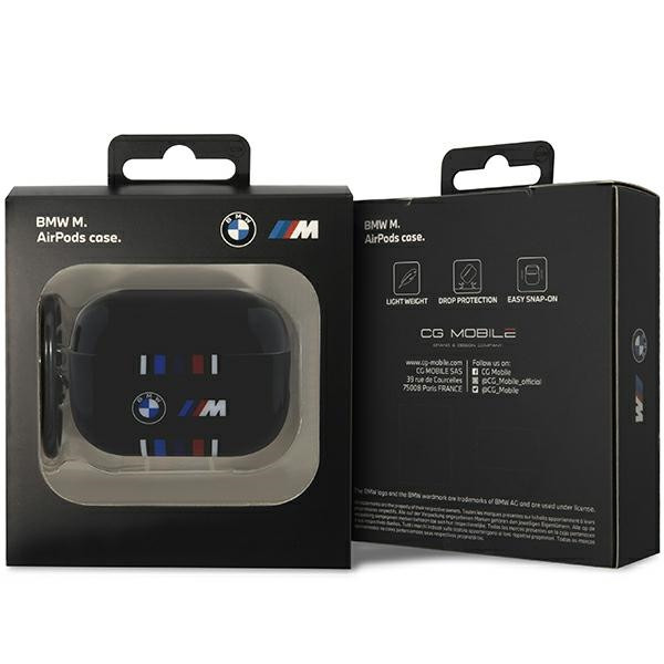 BMW BMAP222SWTK AirPods Pro 2 gen tok fekete többszínű vonalakkal BMW BMAP222SWTK AirPods Pro 2 gen tok fekete többszínű vonalakkal