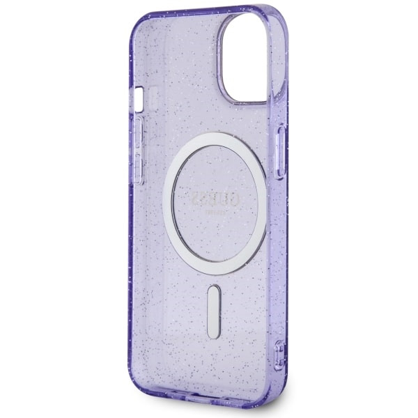 Guess GUHMP14MHCMCGU iPhone 14 Plus 6.7" lila keménytok Glitter Gold MagSafe