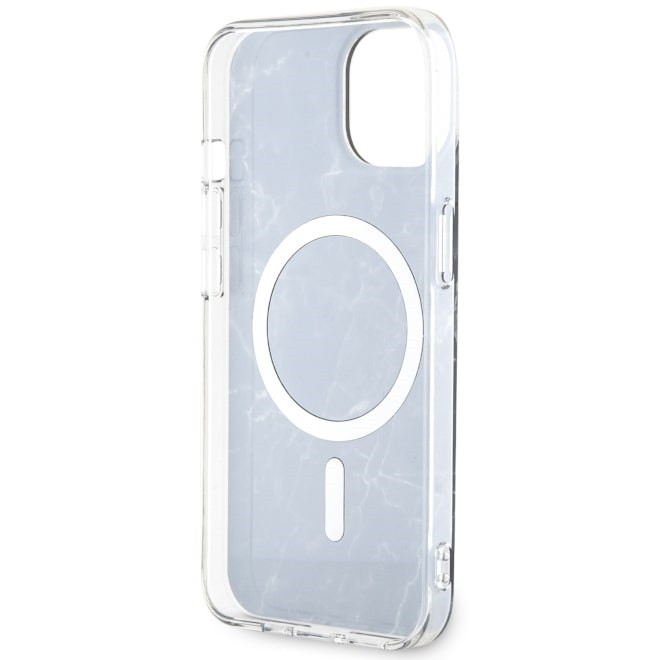 Guess GUHMP14MPCUMAK iPhone 14 Plus 6.7" fekete keménytok Márvány MagSafe márvány tok