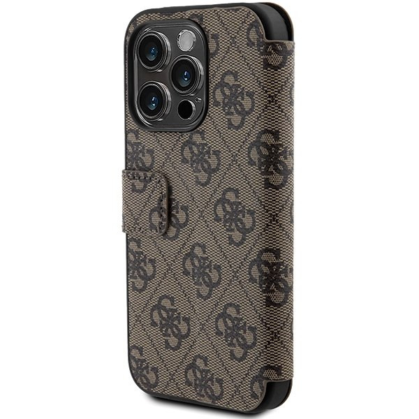 Guess GUBKP15L4GMGBR iPhone 15 Pro 6.1" könyvtok 4G fém logó