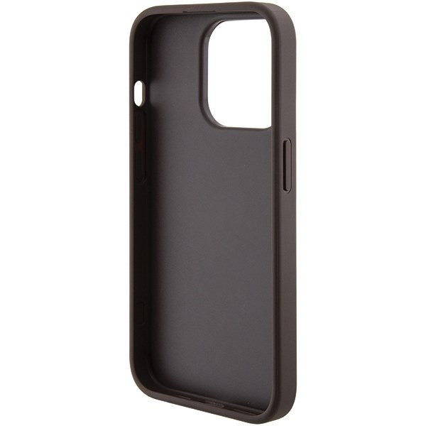 Guess GUHCP15LPGS4TDW iPhone 15 Pro 6.1" barna keménytok Grip Stand 4G Triangle Strass Guess GUHCP15LPGS4TDW iPhone 15 Pro 6.1" barna keménytok Grip Stand 4G Triangle Strass