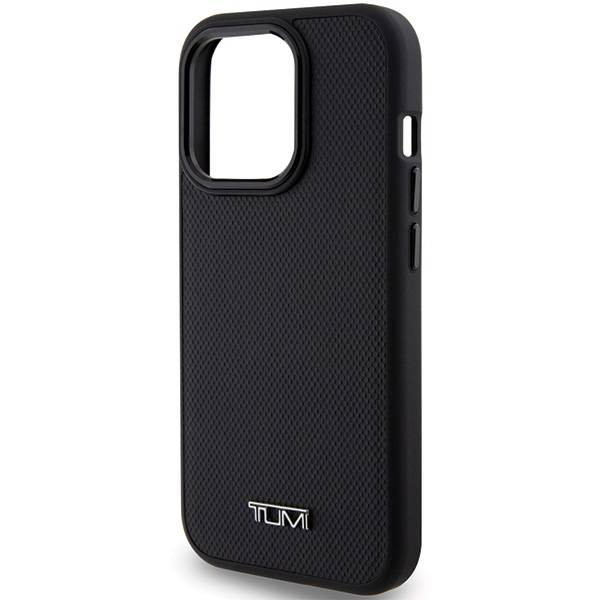 Tumi TUHMP15LRBAK Leather Ballistic Pattern MagSafe-kompatibilis tok iPhone 15 Pro - fekete