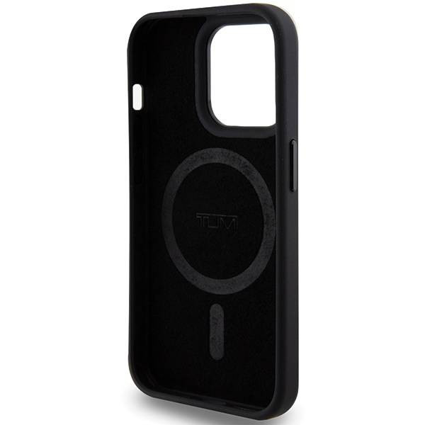 Tumi TUHMP15LRBAK Leather Ballistic Pattern MagSafe-kompatibilis tok iPhone 15 Pro - fekete