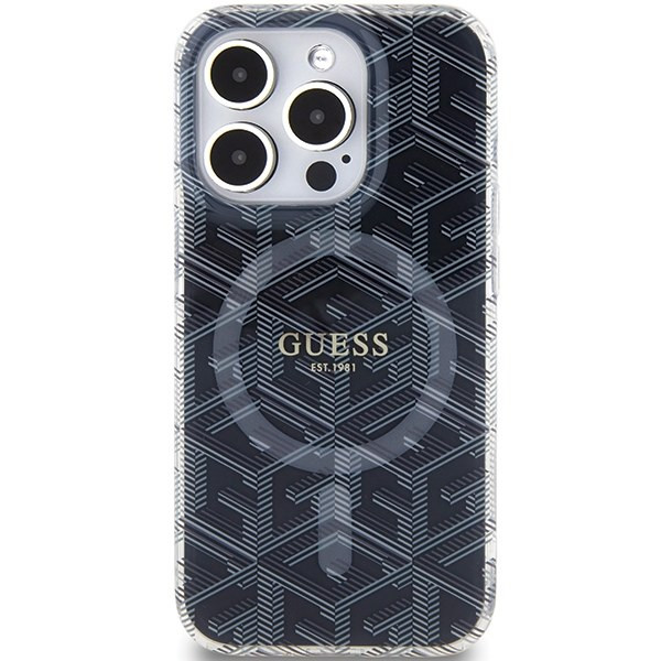 Guess GUHMP15LHGGCUSTGK iPhone 15 Pro 6.1" fekete keménytok IML GCube MagSafe IML GCube Guess GUHMP15LHGGCUSTGK iPhone 15 Pro 6.1" fekete keménytok IML GCube MagSafe IML GCube