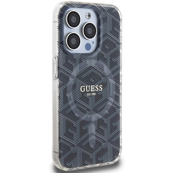 Guess GUHMP15LHGGCUSTGK iPhone 15 Pro 6.1" fekete keménytok IML GCube MagSafe IML GCube Guess GUHMP15LHGGCUSTGK iPhone 15 Pro 6.1" fekete keménytok IML GCube MagSafe IML GCube