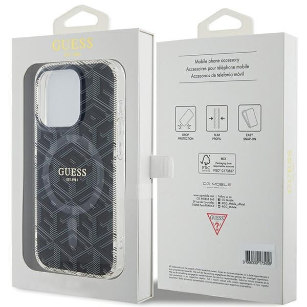 Guess GUHMP15LHGGCUSTGK iPhone 15 Pro 6.1" fekete keménytok IML GCube MagSafe IML GCube Guess GUHMP15LHGGCUSTGK iPhone 15 Pro 6.1" fekete keménytok IML GCube MagSafe IML GCube