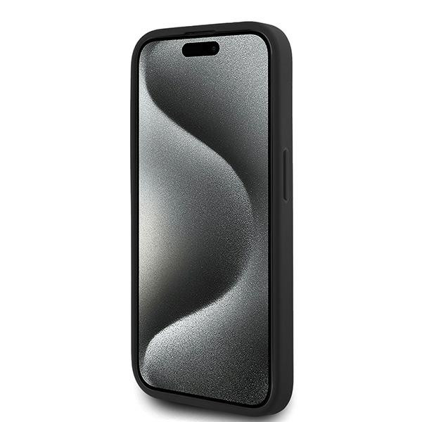 Karl Lagerfeld KLHCP15LPQDSMGK Diagonal Quilted Script tok iPhone 15 Pro - fekete Karl Lagerfeld KLHCP15LPQDSMGK Diagonal Quilted Script tok iPhone 15 Pro - fekete