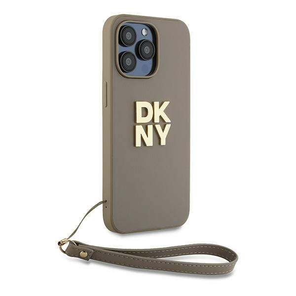 DKNY DKHCP15LPBSWSE Wrist Strap Stock Logo tok iPhone 15 Pro - bézs DKNY DKHCP15LPBSWSE Wrist Strap Stock Logo tok iPhone 15 Pro - bézs