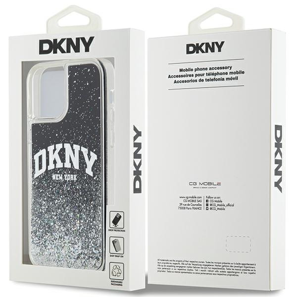 DKNY DKHCP12MLBNAEK Liquid Glitter Big Logo tok iPhone 12/12 Pro - fekete