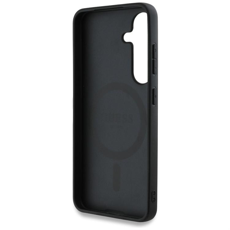 Guess 4G Round Patch Classic Logo MagSafe-kompatibilis tok Samsung Galaxy S25 Plus - kék