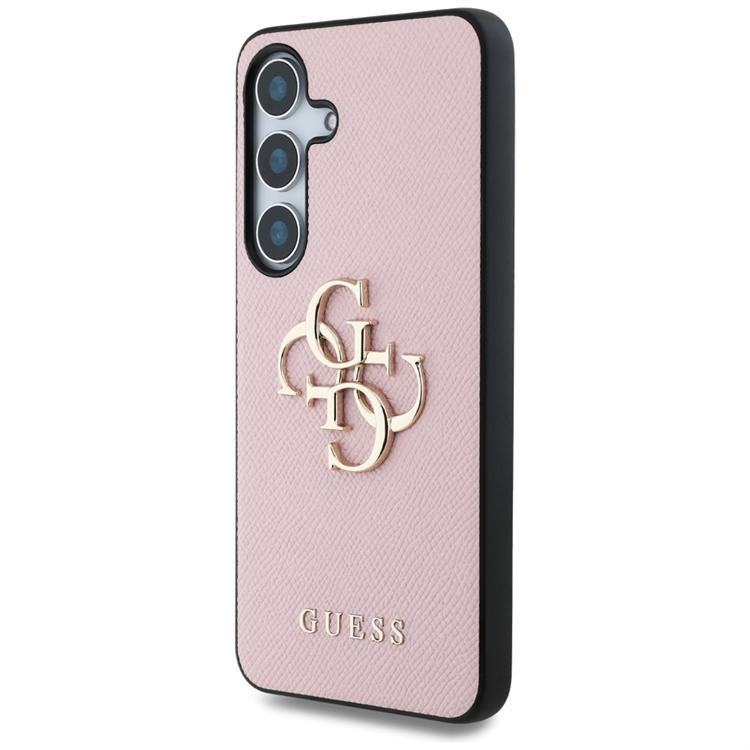 Guess Grained Big 4G Logo Small Classic Logo tok Samsung Galaxy S25 Plus - rózsaszín Guess Grained Big 4G Logo Small Classic Logo tok Samsung Galaxy S25 Plus - rózsaszín