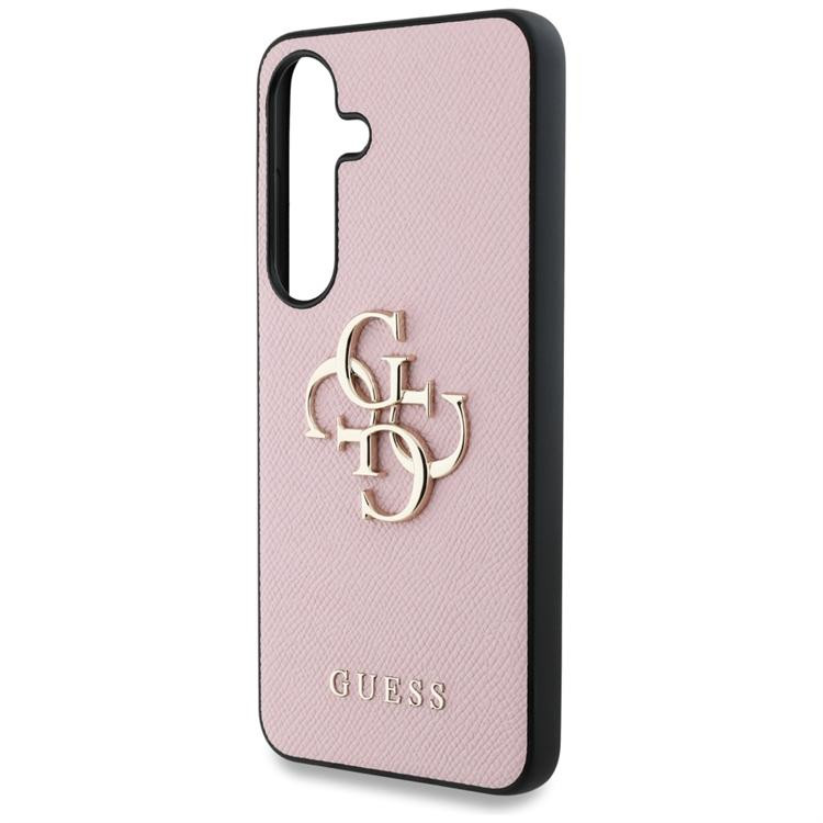 Guess Grained Big 4G Logo Small Classic Logo tok Samsung Galaxy S25 Plus - rózsaszín Guess Grained Big 4G Logo Small Classic Logo tok Samsung Galaxy S25 Plus - rózsaszín