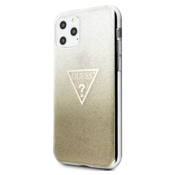 Guess GUHCN65SGTLGO iPhone 11 Pro Max arany Glitter Triangle keménytok Guess GUHCN65SGTLGO iPhone 11 Pro Max arany Glitter Triangle keménytok