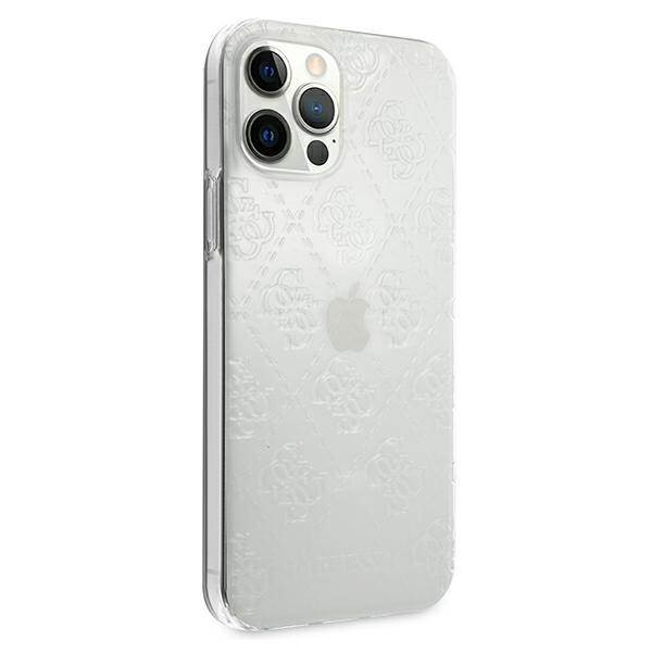 Guess GUHCP12M3D4GTR iPhone 12/12 Pro 6,1" átlátszó 4G 3D Pattern Collection keménytok