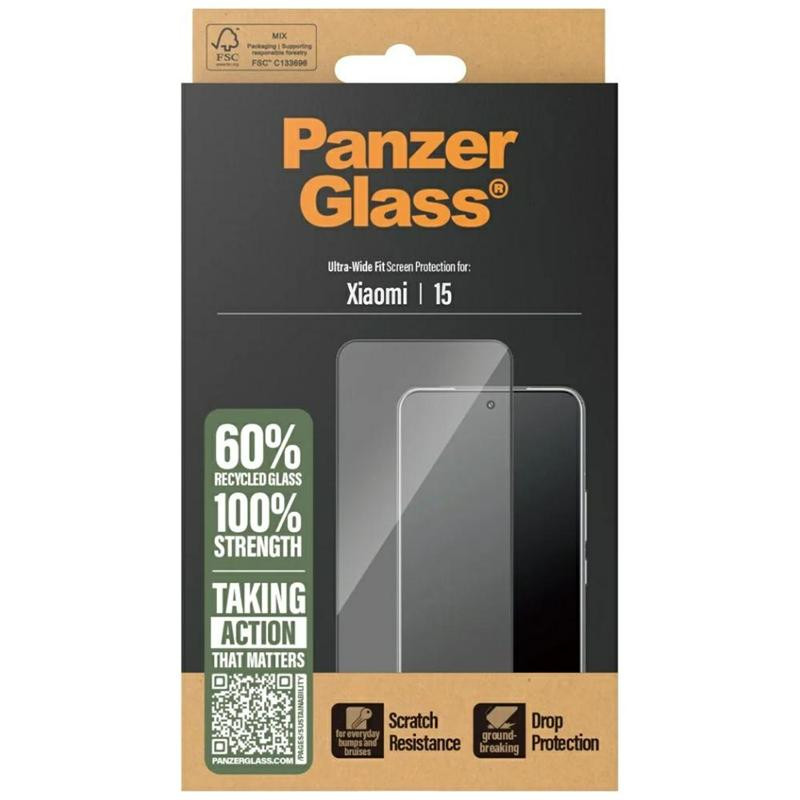 PanzerGlass edzett üveg fekete szegéllyel Xiaomi 15
