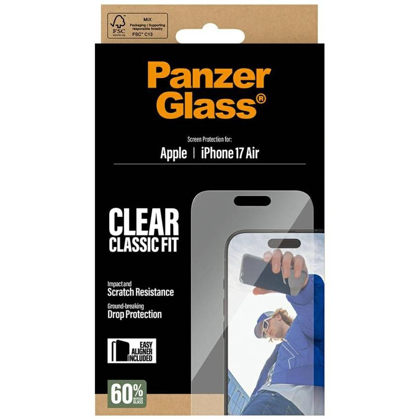 PanzerGlass Classic Fit EasyAligner edzett üveg iPhone Air készülékhez