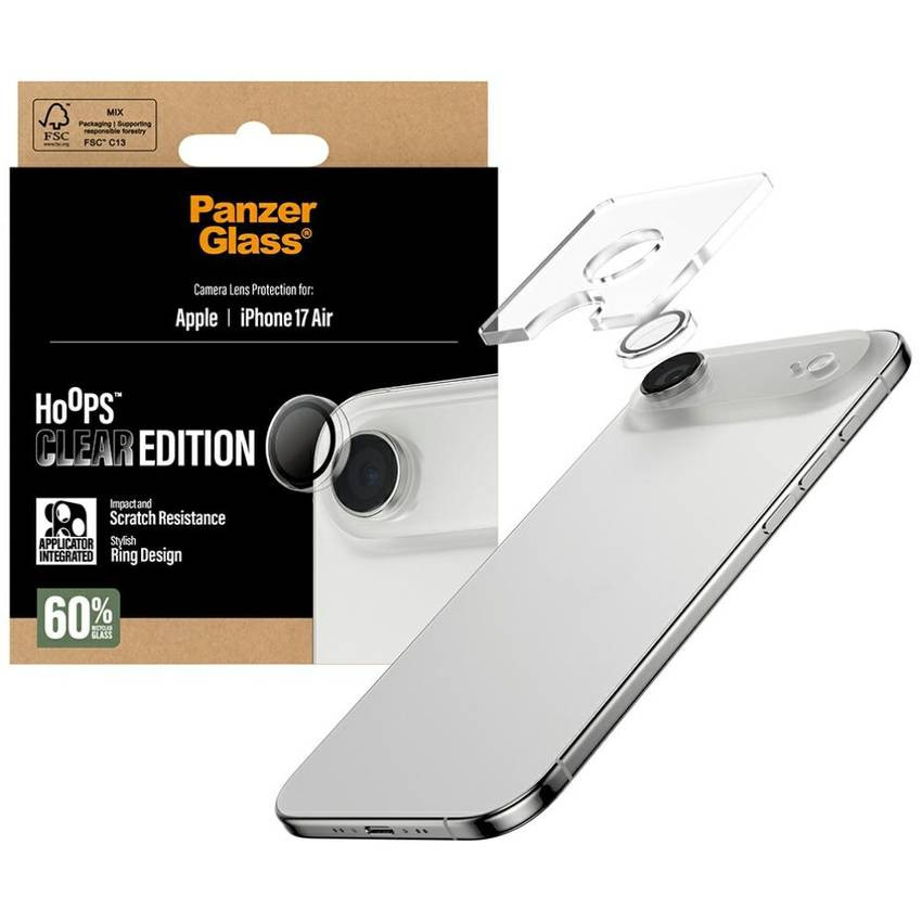 PanzerGlass Hoops edzett üveg lencse képernyővédő iPhone Air készülékhez