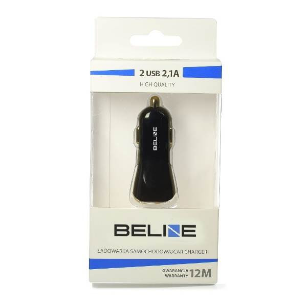 Beline autós töltő 2xUSB-A csatlakozóval 2,1A fekete (csak fej)