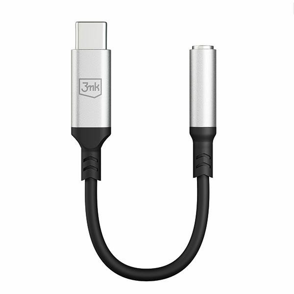 3MK Adapter USB-C - 3,5 mm-es jack csatlakozó fekete 3MK Adapter USB-C - 3,5 mm-es jack csatlakozó fekete