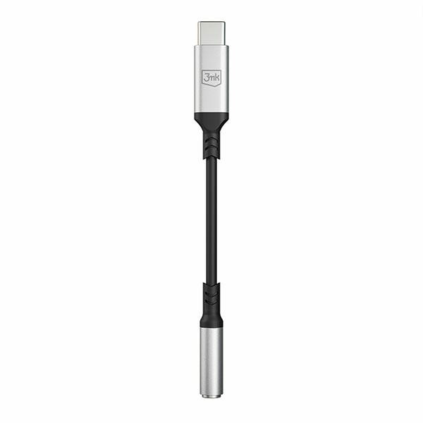 3MK Adapter USB-C - 3,5 mm-es jack csatlakozó fekete 3MK Adapter USB-C - 3,5 mm-es jack csatlakozó fekete