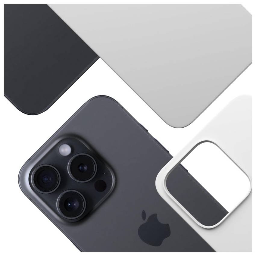 3MK Hardy MagSilicone tok Apple iPhone 15 Pro ezüst színű készülékhez