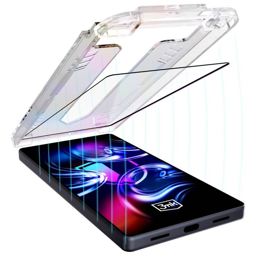 3MK HardGlass Max edzett üveg applikátorral a Samsung Galaxy A36 készülékhez
