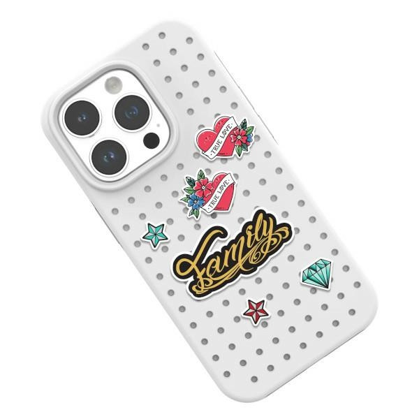 Etui Pinit Dynamic + Tattoo Pin iPhone 14 Plus 6.7" fekete minta 1 tok