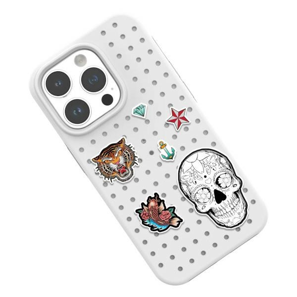 Etui Pinit Dynamic + Tattoo Pin iPhone 14 Plus 6.7" fekete minta 3 tok