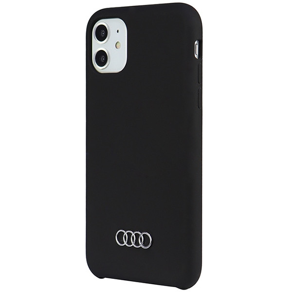 Audi szilikon tok iPhone 12/12 Pro 6.1" fekete keménytok AU-LSRIP12P-Q3/D1-BK