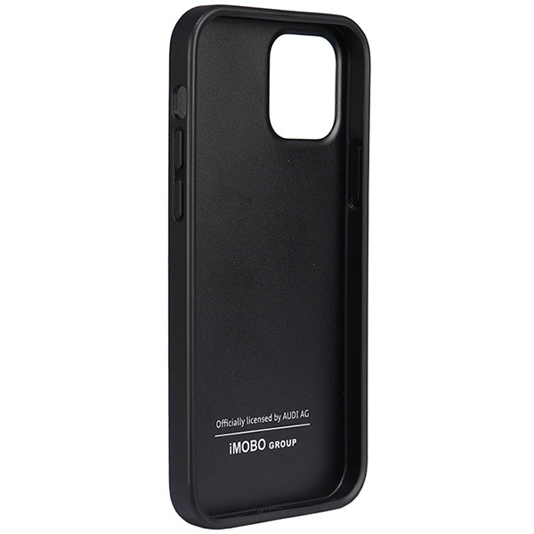 Audi Szintetikus bőr iPhone 12/12 Pro 6.1" fekete keménytok AU-TPUPCIP12P-TT/D1-BK