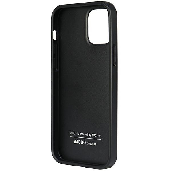 Audi Szintetikus bőr iPhone 12/12 Pro 6.1" fekete keménytok AU-TPUPCIP12P-TT/D1-BK