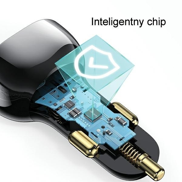 USAMS Ład. sam. C37 1xUSB+1xUSB-C 60W + kabel USB-C 30W PD+QC szybkie ładowanie czarny CC192CC01 (US-CC192) USAMS Ład. sam. C37 1xUSB+1xUSB-C 60W + kabel USB-C 30W PD+QC szybkie ładowanie czarny CC192CC01 (US-CC192)